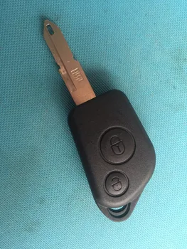 10 шт./лот Новой замены, 2 кнопки, чехол для дистанционного ключа, пустая крышка с неразрезанным лезвием для автозапчастей Peugeot, автомобильные аксессуары