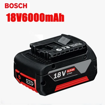 100% Оригинальная литий-ионная аккумуляторная батарея 18V 6.0A для Bosch 10000 мАч Запасные электроинструменты Портативный индикатор замены