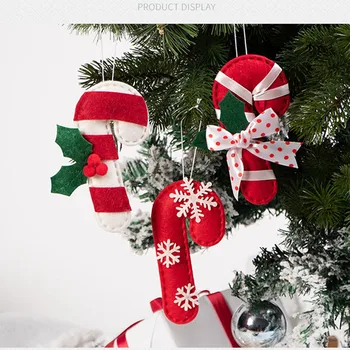 2022 Красные Рождественские Подвесные Подвески Рождественская Елка Украшения Санта Клаус Снеговик Перчатки Подвески Подарок Для Рождественской Елки Украшения