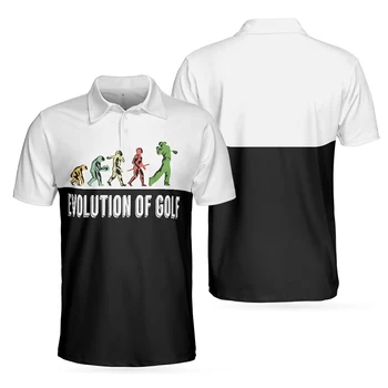 2023 Мужские футболки для гольфа Evolution, Повседневные модные рубашки поло с коротким рукавом, Летняя свободная эластичная одежда, быстросохнущая спортивная одежда