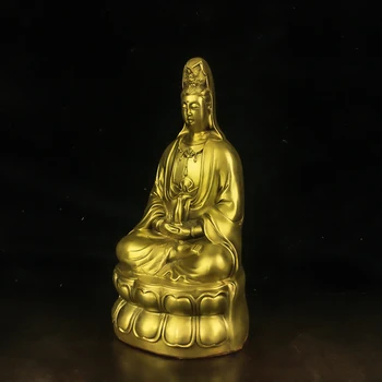 28 см, держа вазу обеими руками Статуя Бодхисаттвы Бонзе в бутылке Гуаньинь из чистой воды