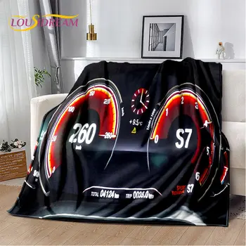 3D Приборная панель гоночного автомобиля Мягкое плюшевое стеганое одеяло, фланелевое одеяло, покрывало для гостиной, спальни, кровати, дивана, чехла для пикника
