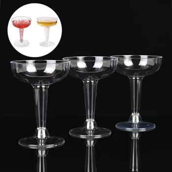 6 шт./компл. Одноразовый Бокал для красного вина Пластиковые флейты для шампанского Бокалы для коктейлей Принадлежности для свадебной вечеринки Чашка для напитков в баре