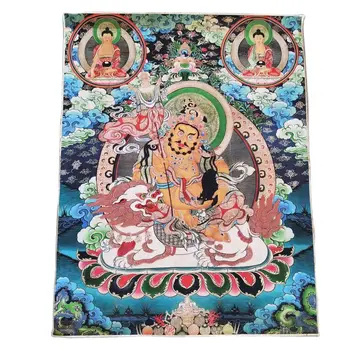 60СМ * 90СМ Китай Тибет Шелковая Вышивка Искусство Буддизма Тангка статуя будды Тханка Домашний Декор Фрески Украшение Гостиной