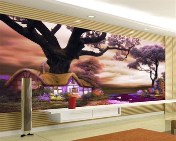Beibehang Пользовательские обои 3D европейский стиль деревья картина маслом современное абстрактное искусство настенная живопись гостиная спальня обои