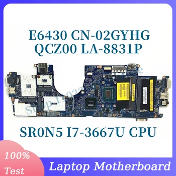CN-02GYHG 02GYHG 2GYHG С материнской платой процессора SR0N5 I7-3667U для DELL E6430 Материнская плата Ноутбука QCZ00 LA-8831P 100% Полностью Работает хорошо