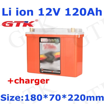 GTK Водонепроницаемый литий-ионный аккумулятор 12 В 120АЧ BMS для полимерной ксеноновой лампы большой емкости, инверторный наружный литиевый аккумулятор