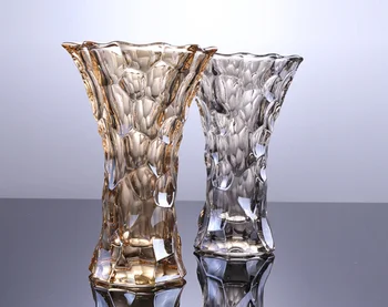 Jenova Design Europe В Богемном стиле Новая хрустальная высокая ваза для домашнего декора Центральное украшение Декоративная цветная ваза для цветов из прозрачного стекла