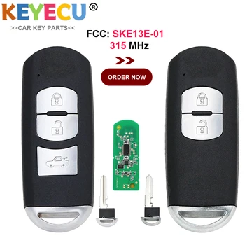 KEYECU Умный Автомобильный ключ с дистанционным управлением для Mazda 2 3 6 CX-3 CX-5 2012+, брелок 2/3 Кнопки -433 МГц -Чип ID83 - Модель: SKE13E-01