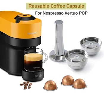 Nespresso Vertuo POP Многоразовая Кофейная капсула с наполнителем Vertuoline Капсула-фильтр из нержавеющей Стали iCafilas