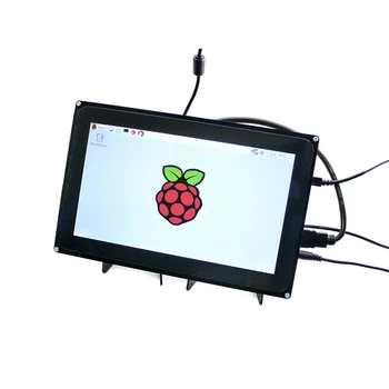 Raspberry Pi 10,1-дюймовый HDMI ЖК-дисплей H с корпусом для ЕС с разрешением 1024x600 Емкостное Сенсорное управление для RPI 3B 3B + RPI 0 Вт BB Черный