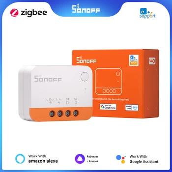 SONOFF Zigbee 3.0 ZBMINI-L Mini Smart Switch 2-Полосный Пульт Дистанционного управления с приложением Нет Необходимости В Нейтральном Проводе Поддержка Alexa Google Home Alice