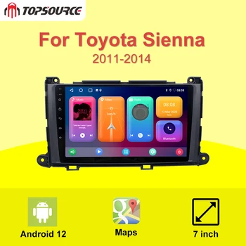 TOPSOURCE для Toyota Sienna 2011-2014, автомобильная стереосистема Android, радио, WiFi, GPS-навигация, Мультимедийный плеер