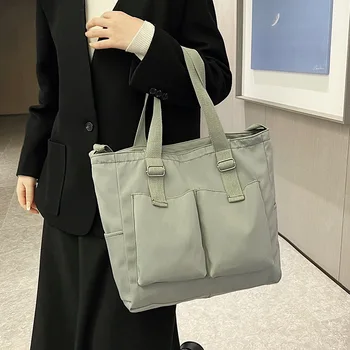 Водонепроницаемая сумка, холщовая сумка большой емкости, Женская сумка-мессенджер, Корейская студенческая сумка в японском стиле харадзюку, большая сумка на одно плечо, сумка-тоут