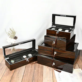 Высококачественная деревянная коробка для часов с несколькими откидными окнами, коробка для хранения, коробка для коллекции часов, деревянная коробка для часов