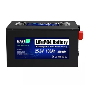 Горячая распродажа литиевых батарей для электромобилей 25,2 В lifepo4, солнечная литий-ионная батарея длительного цикла 100ah