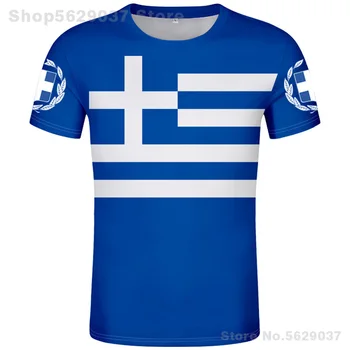 ГРЕЦИЯ футболка сделай сам бесплатно на заказ имя номер grc футболка национальный флаг gr страна греческая республика логотипы печать фото слово одежда