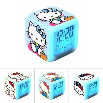 Детские цифровые часы Sanrio, будильник, подарки для девочек, артефакт Hello Kitty Wake Up, детский настольный мини-будильник, настольные прикроватные часы