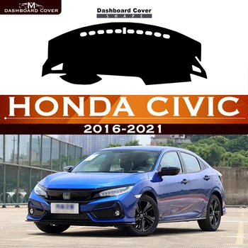 Для Honda Civic 10 2016-2021 FB FK FA FD Приборная Панель Автомобиля Избегайте Освещения Накладкой Приборной Платформы Крышка Стола Кожаный Противоскользящий Коврик Приборная Панель