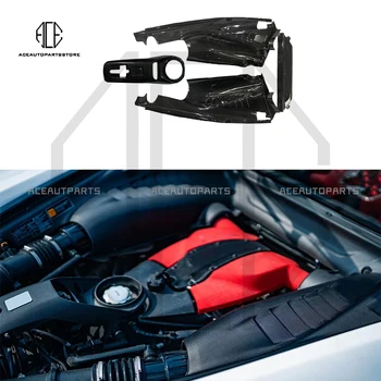 Замена крышки двигателя из настоящего углеродного волокна Подходит для Ferrari F8 2019 Аксессуары для модификации сухого углеродного волокна для стайлинга автомобилей