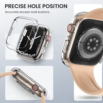 Защитный чехол Для Apple Watch Case 8 7 45 мм 41 мм Универсальное стекло для защиты от падения Series 6 5 4 SE 3 44 мм 42 мм 40 мм 38 мм