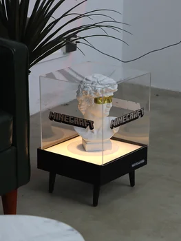Индивидуальный напольный акриловый световой короб с подвижной зарядкой и вращающейся на 360 градусов светящейся прозрачной витриной