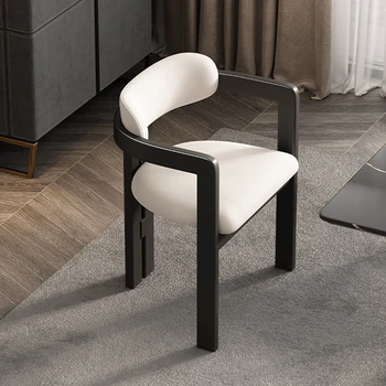 Итальянские обеденные стулья из массива дерева, Легкая Роскошная Дизайнерская мебель для столовой, стул для домашнего ресторана, простое современное кресло со спинкой