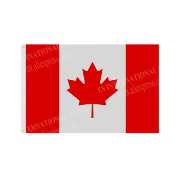 Канадский Флаг Национальный Графический Изготовленный На Заказ Печатный Дизайн Подвесного Баннера Спорт На Открытом Воздухе Полиэфирная Крышка Вала Люверсы 3X5FT 90X150CM
