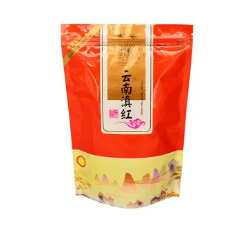 Китайский пакетик для черного чая Yunnan Dianhong с застежкой-молнией, самоподдерживающийся пакетик для чая, универсальная упаковка для чая БЕЗ упаковочного пакета