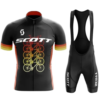 Комплект из джерси Scott Pro для велоспорта, Летняя дышащая мужская одежда для велоспорта на MTB-велосипеде, Майо, униформа Ropa Ciclismo, костюм