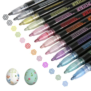 Контурные Металлические Маркеры, Двойная Линия Magic Shimmer Paint Pens Набор из 24 Ручек Для Рисования Детей И Взрослых Signature Coloring Journal