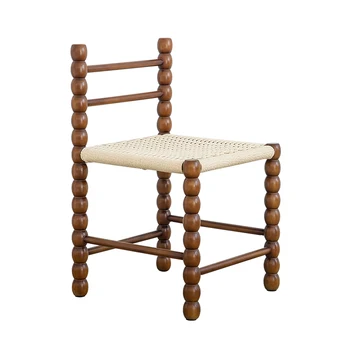 Креативный ретро-стул Wyj, плетеный из веревочной сетки, красный стул для домашнего использования