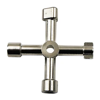 Многофункциональный стальной ключ с крестообразным ключом 45 #, треугольный ключ, сантехнический ключ, инструмент для электрического шкафа управления, железнодорожного лифта.