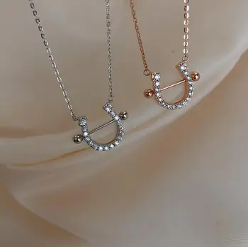 Модное Женское ожерелье Lucky U 2022, Новая Креативная подвеска в форме Подковы, Темпераментное Корейское колье, Ювелирные изделия оптом