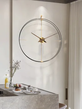 Модные часы для гостиной, настенные часы в испанском минималистичном стиле, роскошные и атмосферные креативные часы для ресторана