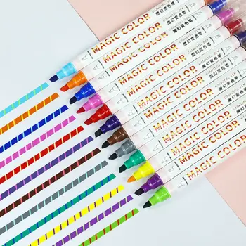 Можно менять цвет, маркер Magic Water Color Pen, ручка для обесцвечивания рисунков, двусторонний флуоресцентный стираемый маркер, художественная ручка