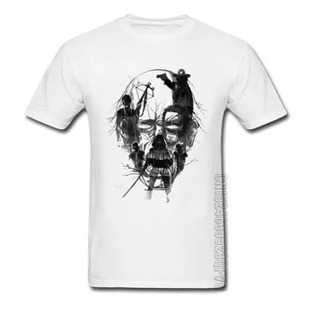Мужская футболка с коротким рукавом, летние забавные футболки из 100% хлопка с круглым вырезом, мужские футболки Dead Walker Death Walking Высшего качества