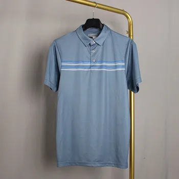 Мужские рубашки-поло для гольфа, стандартная рубашка-поло с коротким рукавом и принтом, мужские быстросохнущие дышащие спортивные рубашки UPF50
