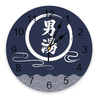 Настенные часы с горячими источниками в японском стиле Бесшумные цифровые часы для украшения дома Спальни кухни гостиной