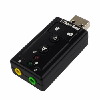 Новая Внешняя Звуковая Карта USB 7,1 USB к Разъему 3,5 мм Аудиоадаптер Для Наушников Звуковая Карта Micphone Для Mac Win Compter Android Linux