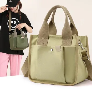 Новая сумка для мамы из холщового материала, многофункциональная портативная модная сумка для мамы, сумки для детских подгузников большой емкости