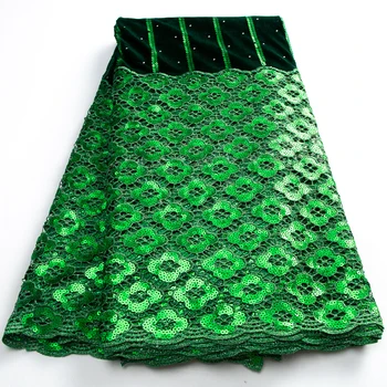 Новейшая Нигерийская бархатная кружевная ткань 2023 года, высококачественное Африканское платье для женщин, свадебная вечеринка, сшитая из французской сетки, сетчатое кружево FabriA3462