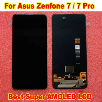 Оригинальный Super AMOLED Для Asus Zenfone 7/7 Pro ЖК-Дисплей С Сенсорным Экраном, Дигитайзер В Сборе, Сенсорный Телефон Pantalla