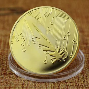 Памятные монеты диаметром 40 мм с золотым покрытием, сувениры и подарки, украшения для дома, монета с пером