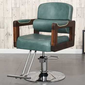 Парикмахерские кресла в стиле ретро, креативные скандинавские кресла для салонов красоты, можно убрать стул для бритья, Парикмахерские кресла colchones furniture HY