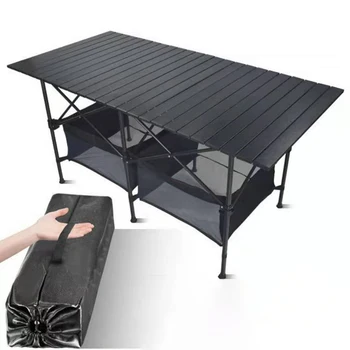 Портативный складной стол для кемпинга, Походное снаряжение, стол для пикника из алюминиевого сплава, водонепроницаемые Прочные складные столы