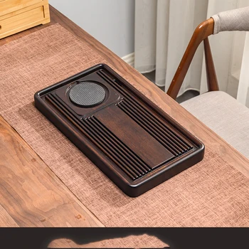 Прямоугольный деревянный поднос Кухонный сервировочный квадратный столик Черный поднос Кофейный винтажный Bandeja Decorativa Декоративный деревянный поднос