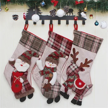 Рождественское украшение, носки для безликой куклы, Мультяшные трехмерные подарочные носки для старика, подарочный пакет, окно для домашнего декора 크리스마스 Гирлянда