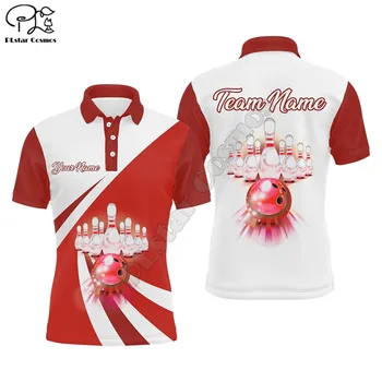 Рубашка поло для боулинга для мужчин, изготовленная на заказ футболка для боулинга с 3D рисунком, Мужская футболка Лиги команд по боулингу, Рубашки поло с 3D принтом, мужские тройники