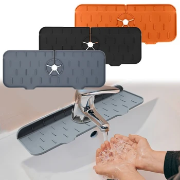 Силиконовый коврик для защиты от брызг крана для кухонной раковины, столешницы, впитывающий коврик для многократного использования, коврик для сушки в ванной комнате